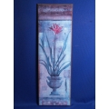 Potted Flower Print on Wood, 12 x 36 in.
